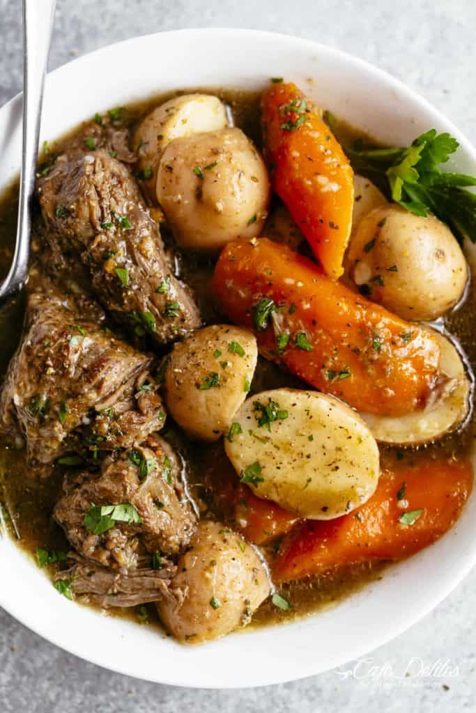 Slow Cooker Pot Roast Cafe Delites