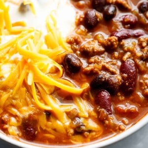homemade Beef Chili in a bowl