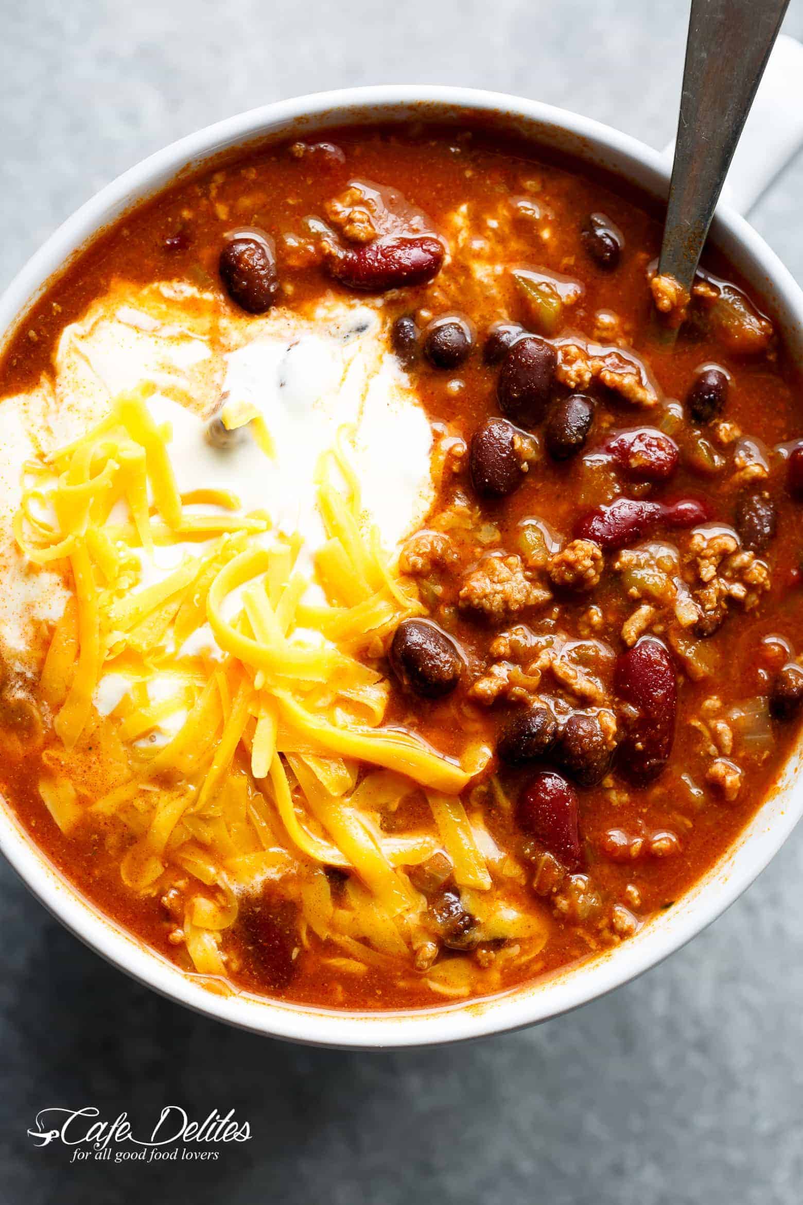 Best Beef Chili Recipe | cafedelites.com