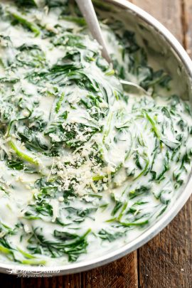 Easy Creamed Spinach - Cafe Delites