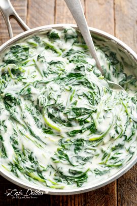 Easy Creamed Spinach - Cafe Delites