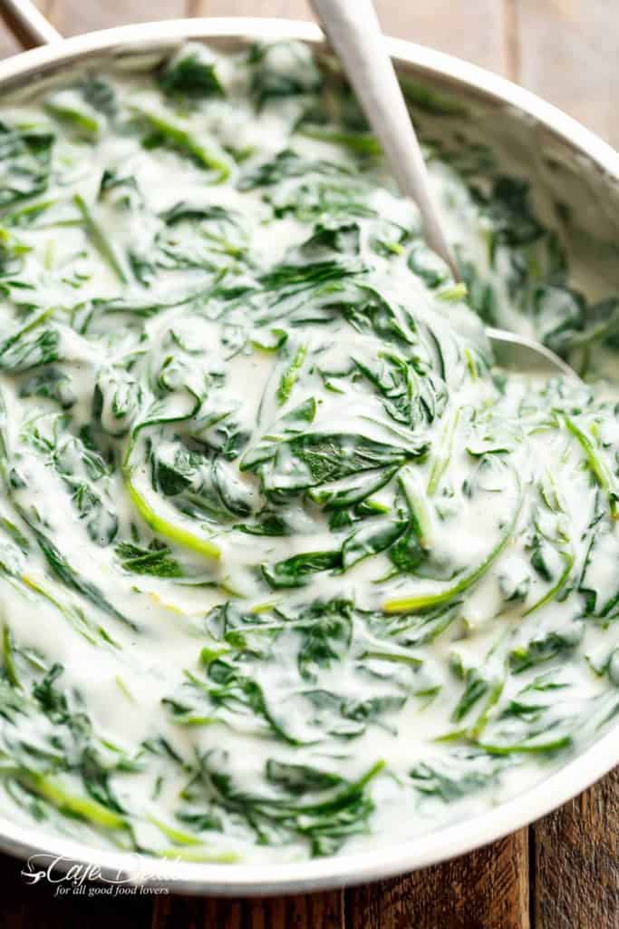 Easy Creamed Spinach - Cafe Delites