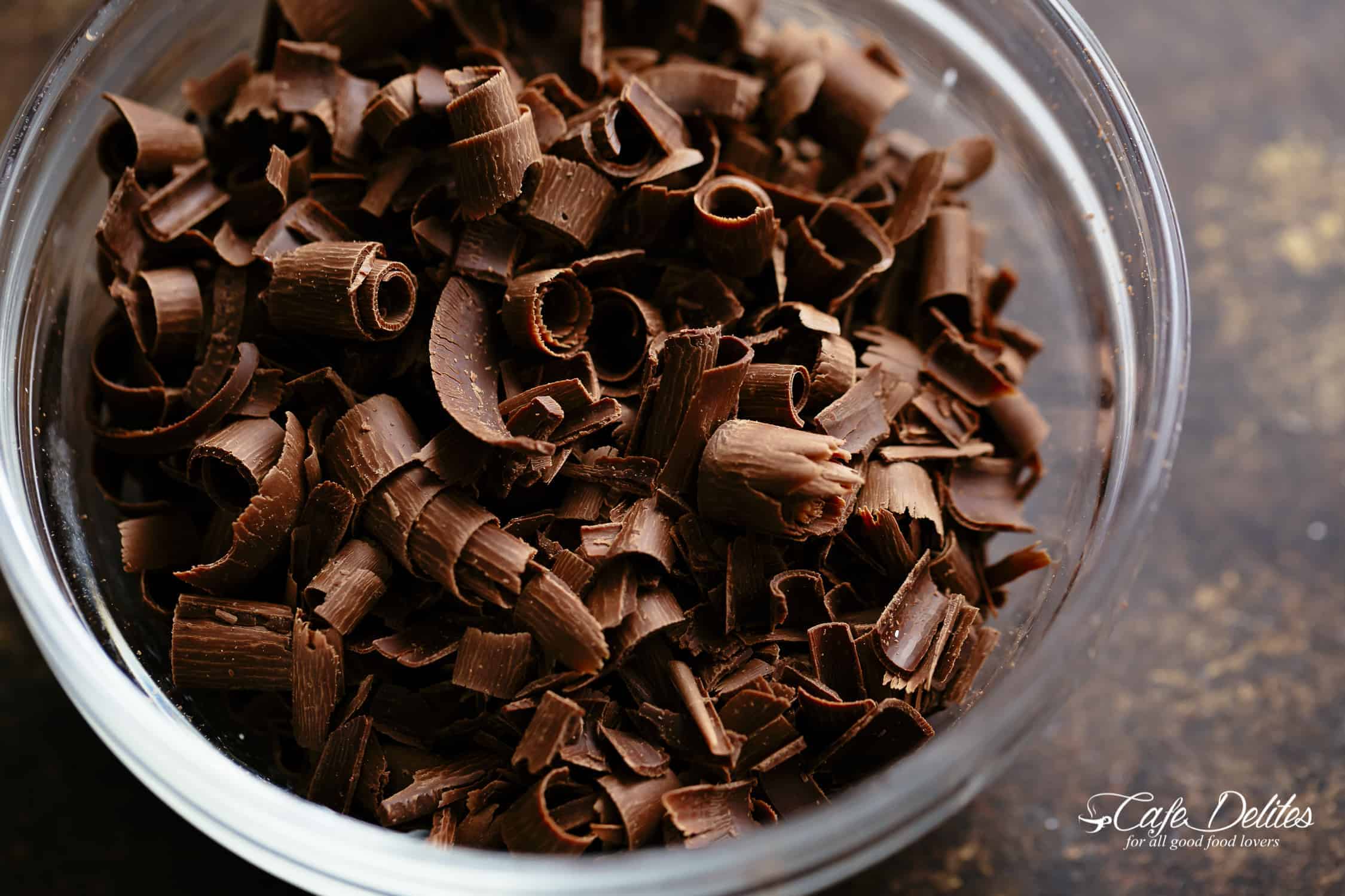 Chocolate curls | cafedelites.com