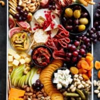 A Loaded Thanksgiving Cheeseboard to kick off your day/night with an easy and quick, throw together cheeseboard that requires zero skill and no prep work! | Cafe Delites