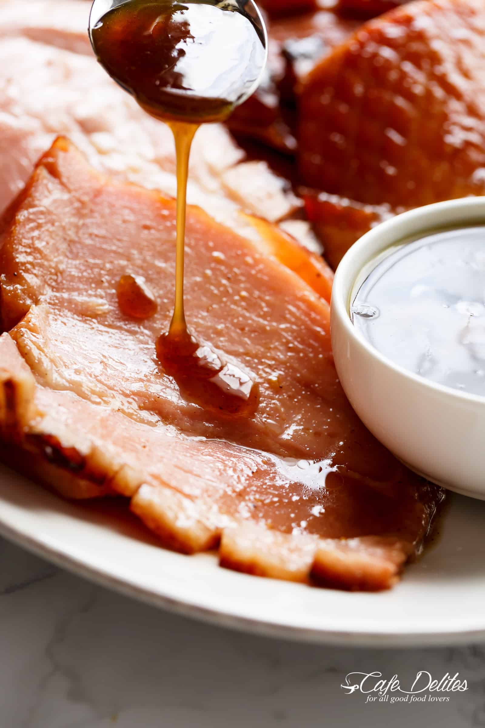 Brown Sugar Mustard Glazed Ham | cafedelites.com