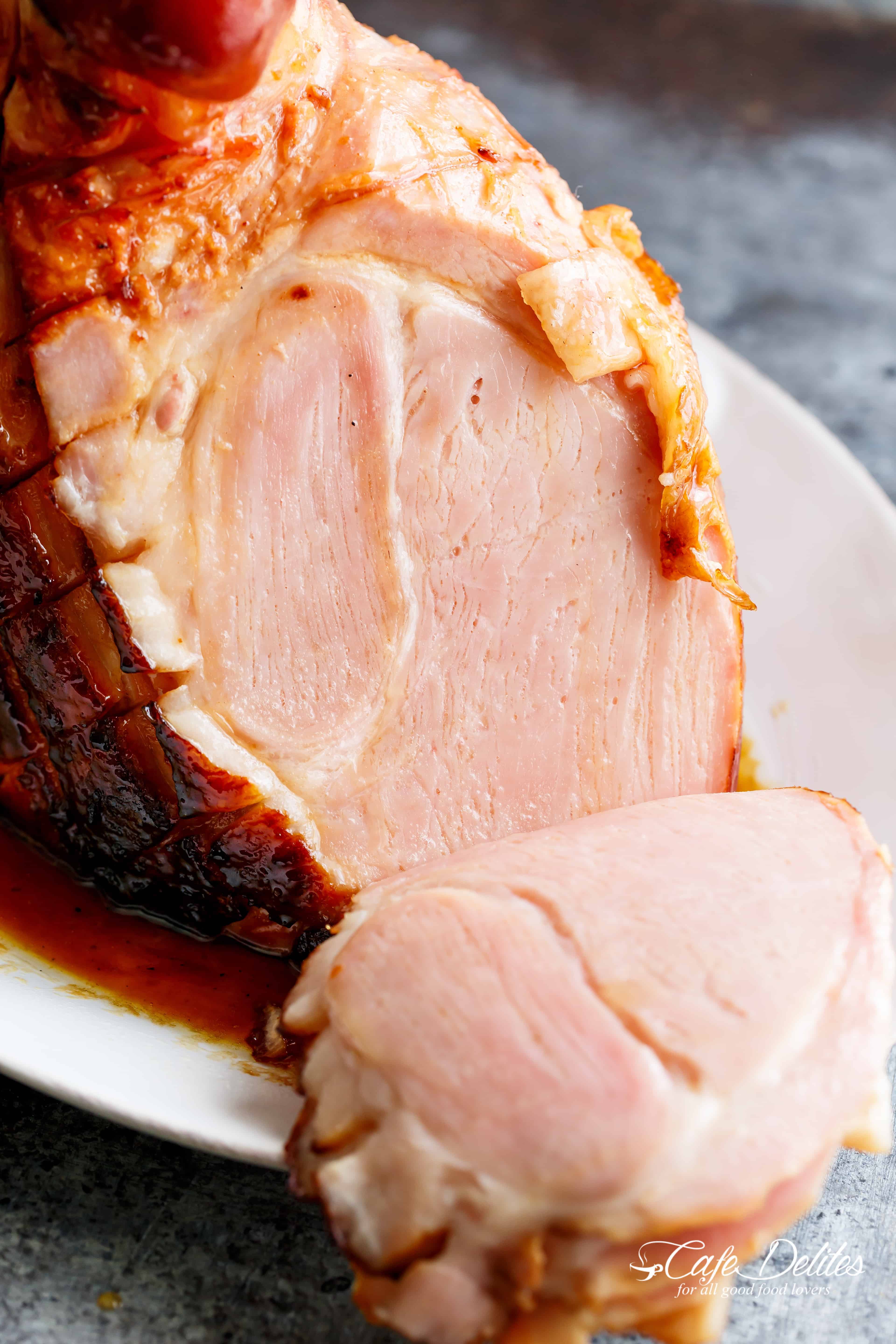 Brown Sugar Mustard Glazed Ham | cafedelites.com