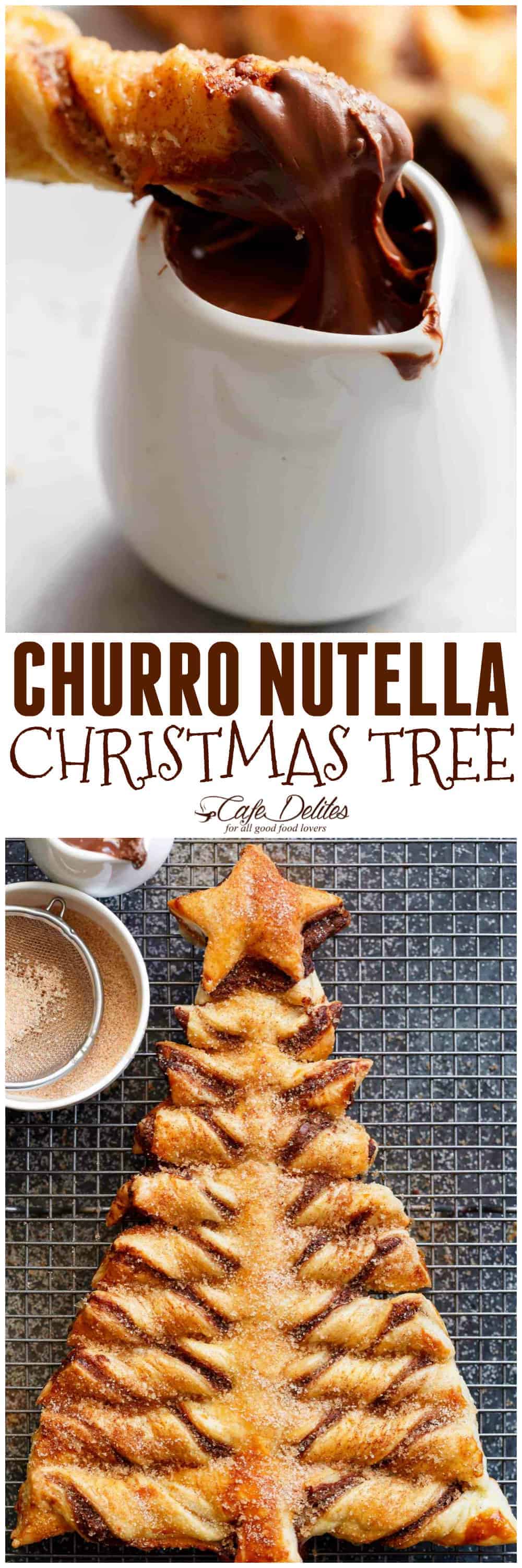 Churro Nutella Christmas Tree Cafe Delites