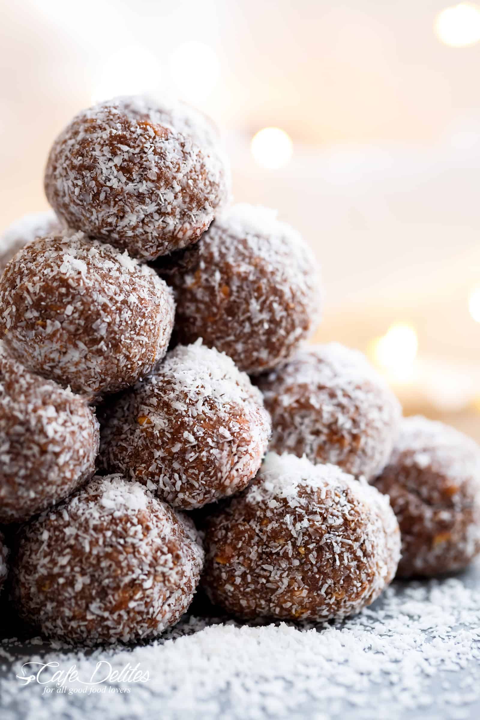 Boules au chocolat et à la noix de coco faciles (truffes) | cafedelites.com