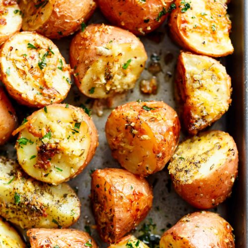 Browned Butter Parmesan Roasted Potatoes - Cafe Delites