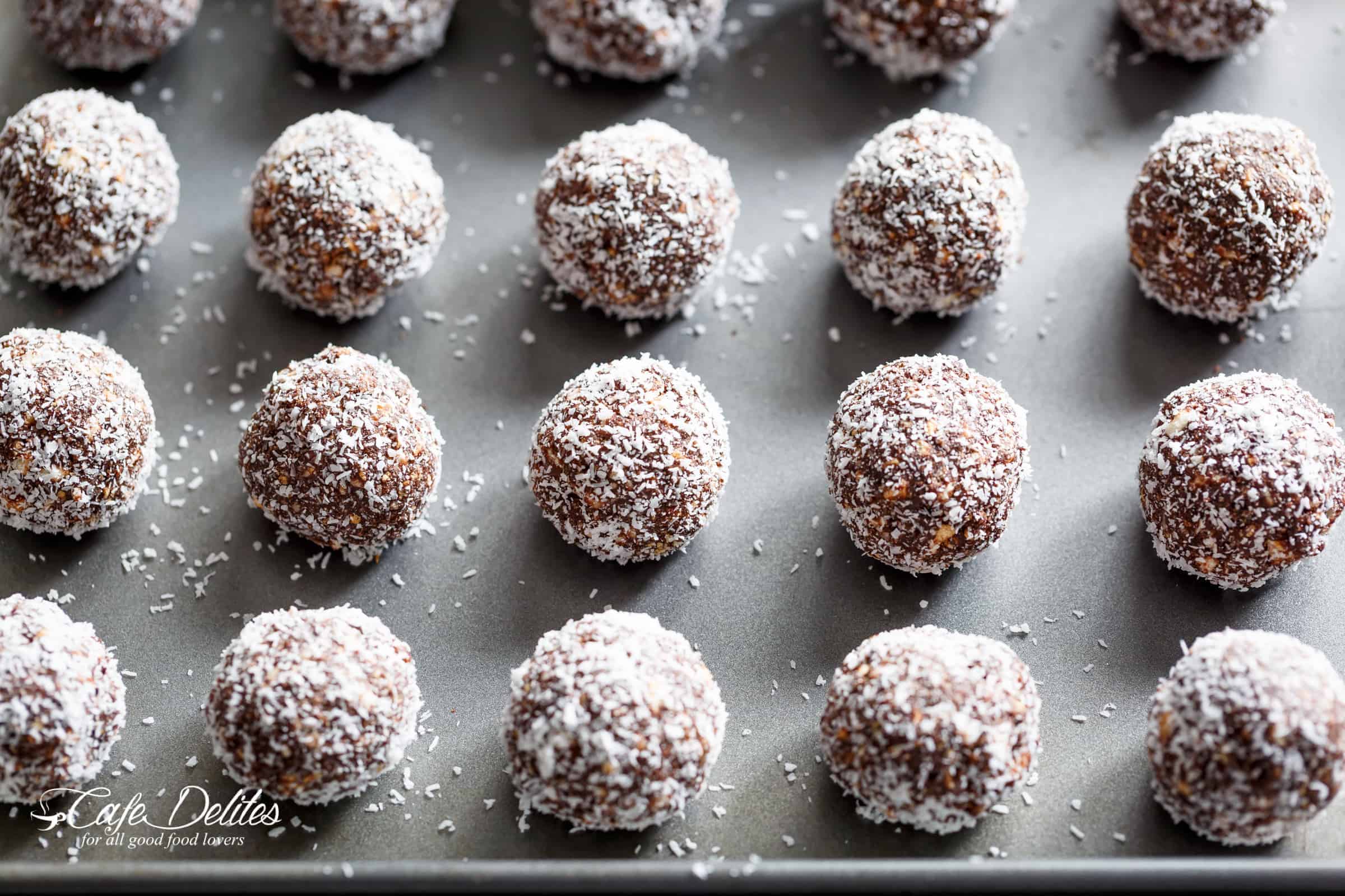 Easy Chocolate Coconut Balls (Truffles) Cafe Delites