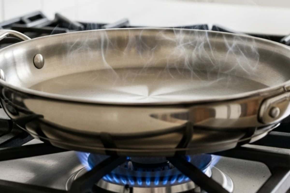 Warm a skillet over medium heat.