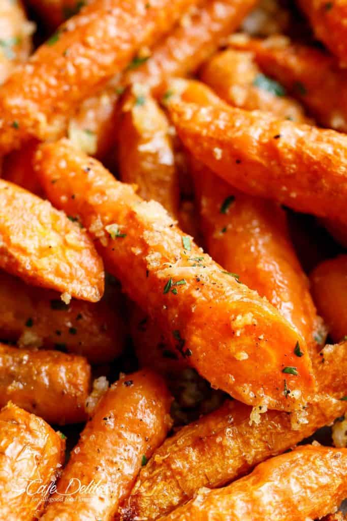 Parmesan Roasted Carrots Recipe - Cafe Delites