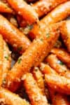 Garlic Parmesan Roasted Carrots | cafedelites.com