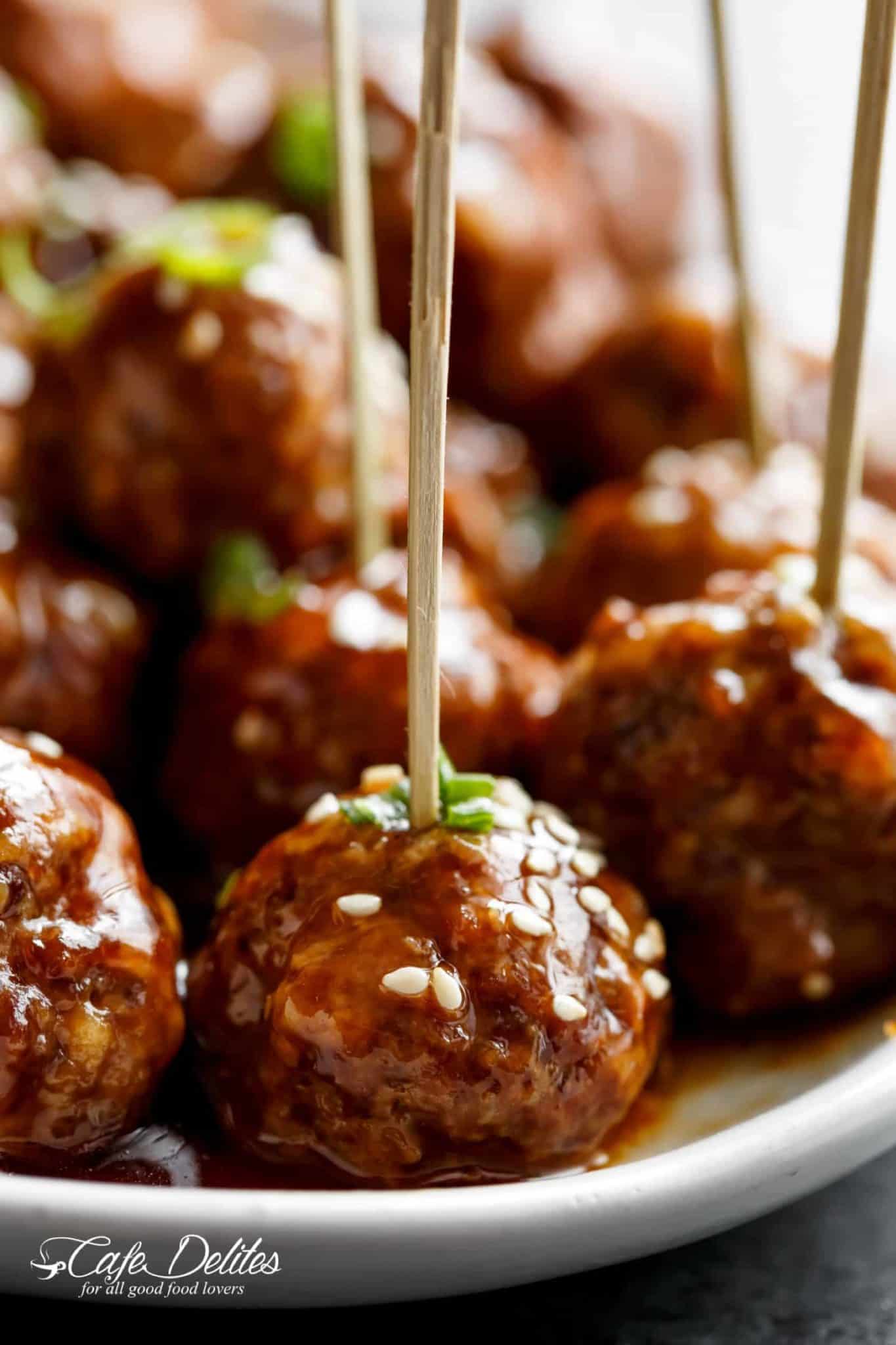 The Best Teriyaki Beef Meatballs Recipe - Cafe Delites