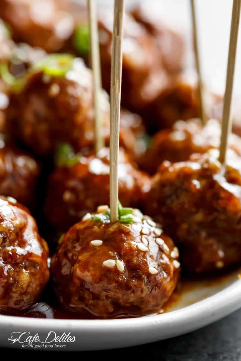 The Best Teriyaki Beef Meatballs Recipe - Cafe Delites