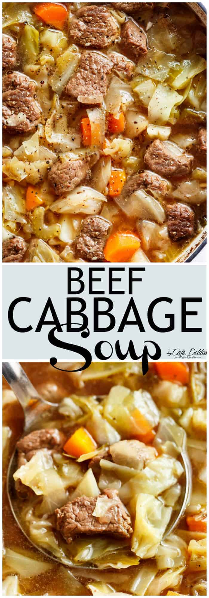 Cabbage Soup with Beef - Cafe Delites