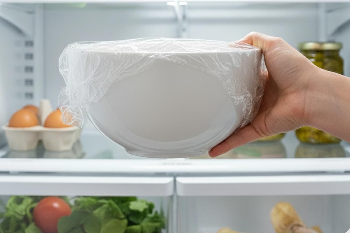 Placed the bowl with marinade in the fridge.