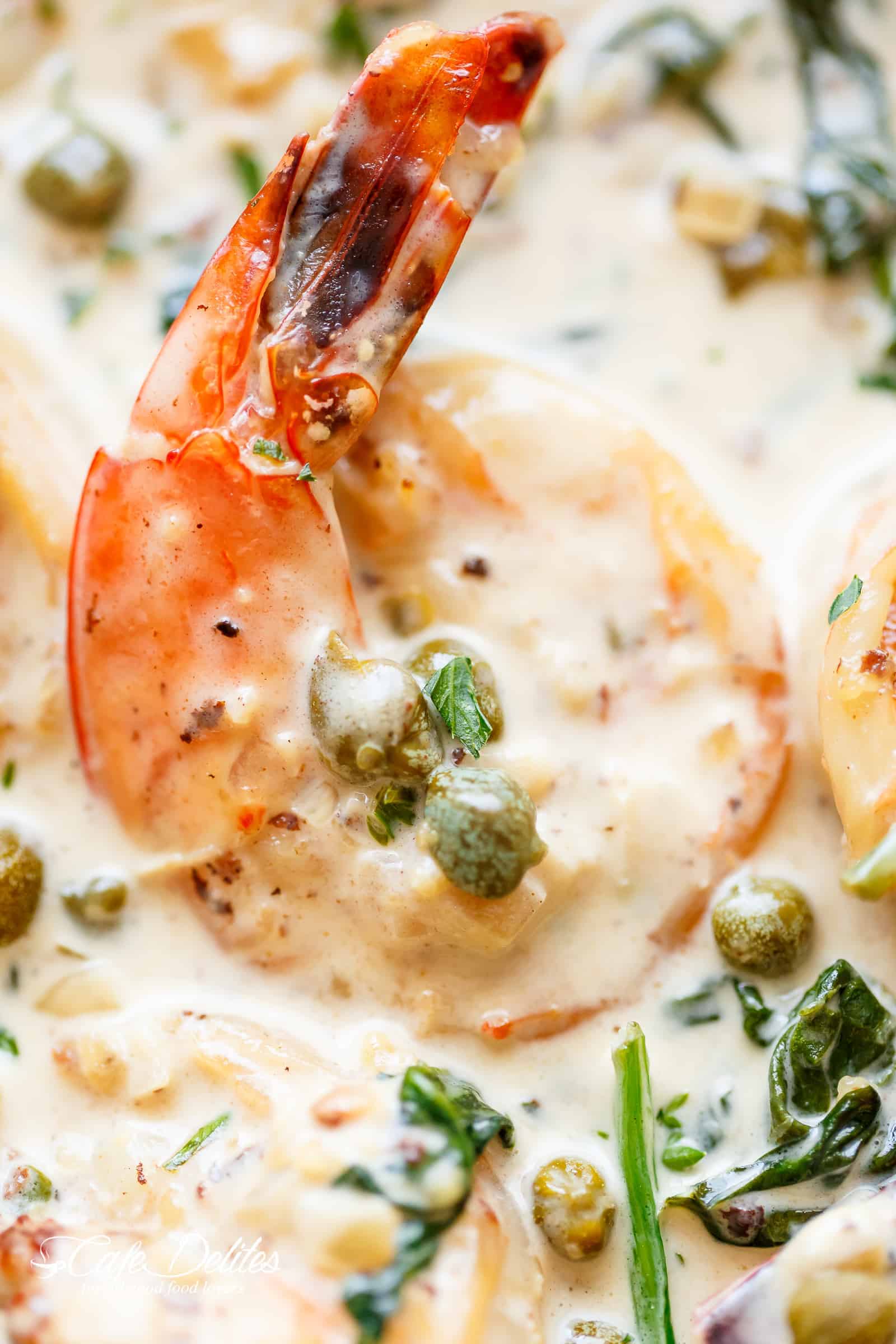 Creamy Garlic Butter Shrimp Piccata is quick and easy to make, ready on the table in less than 15 minutes! | cafedelites.com