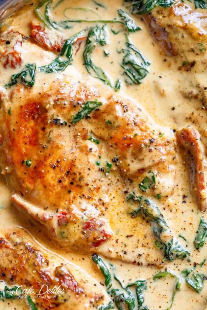 Creamy Tuscan Chicken (LOW CARB) - Cafe Delites