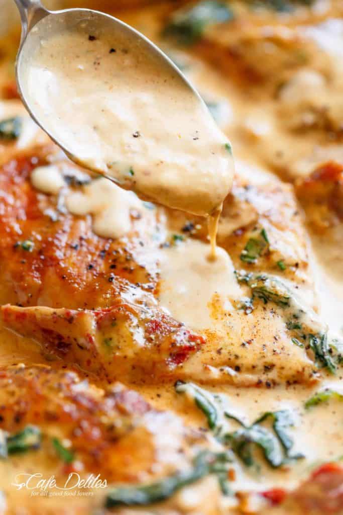 Creamy Tuscan Chicken (LOW CARB) - Cafe Delites