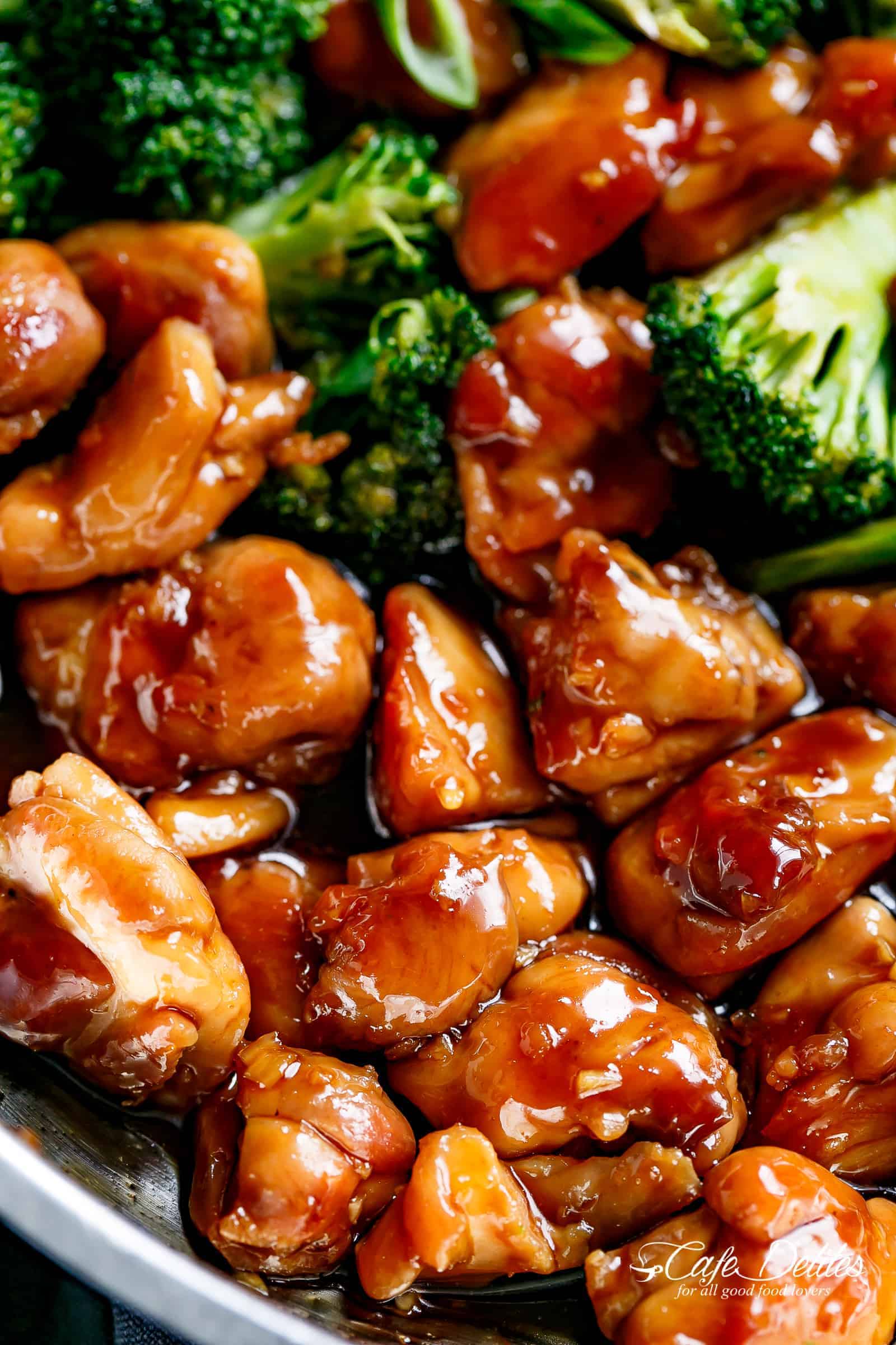 Teriyaki Chicken Recipe in a beautiful authentic flavoured homemade teriyaki sauce. A hint of garlic adds a twist on a traditional Japanese Teriyaki. Better than bottled sauce! | cafedelites.com