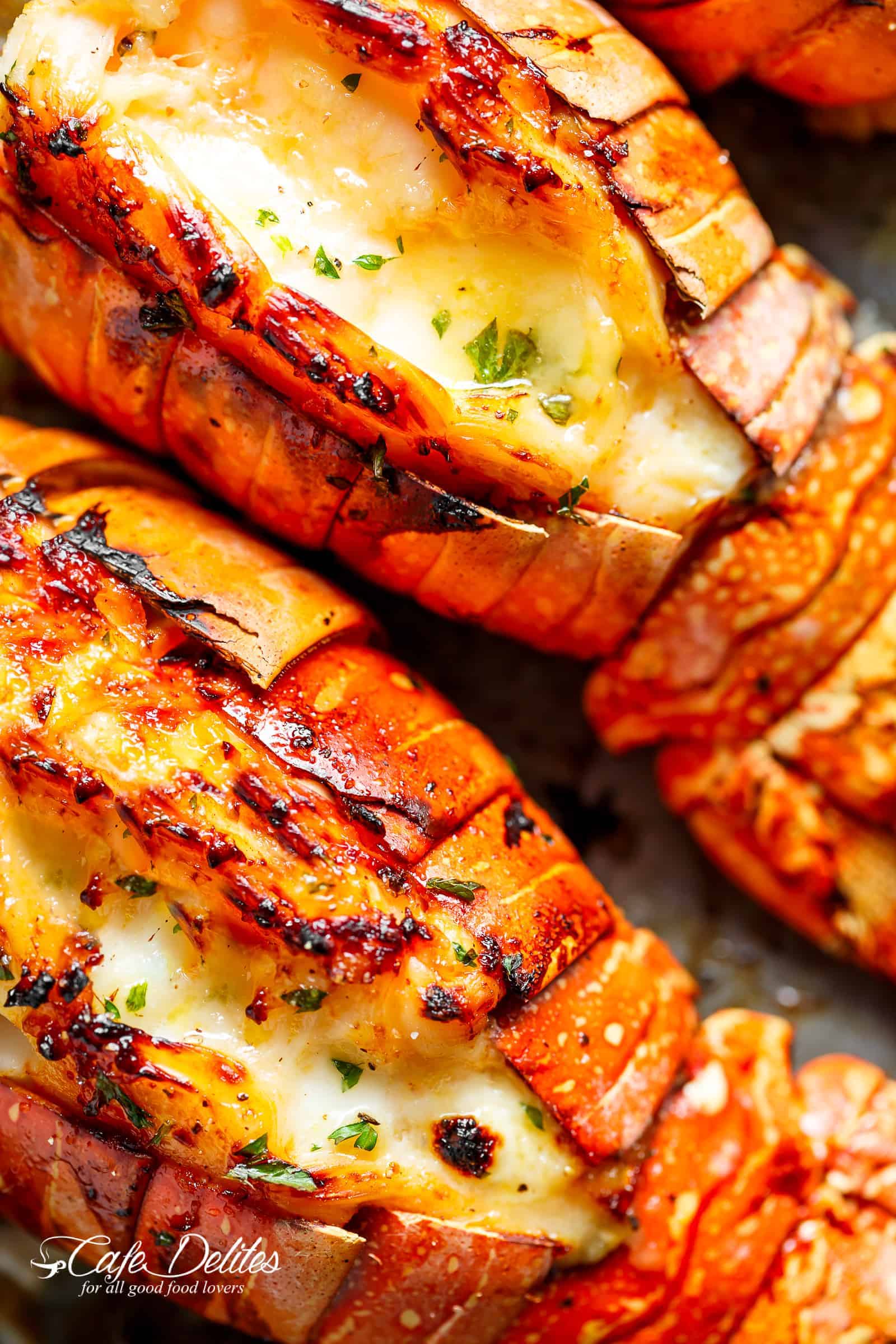 Lobster Tails with Honey Garlic Butter White Wine Sauce ...