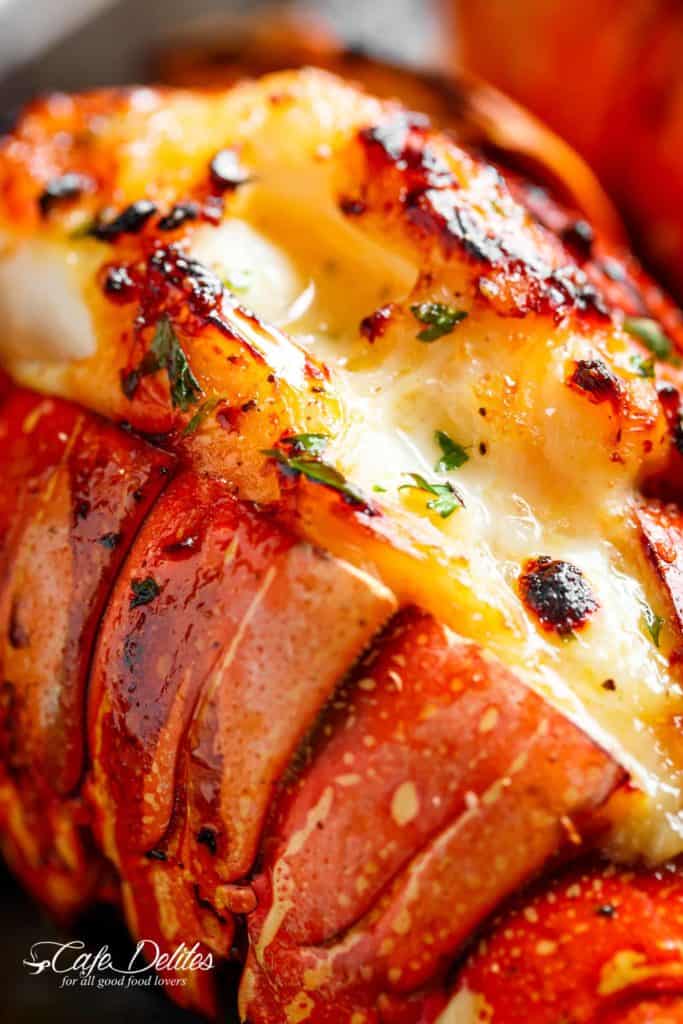 Lobster Tails with Honey Garlic Butter White Wine Sauce Cafe Delites