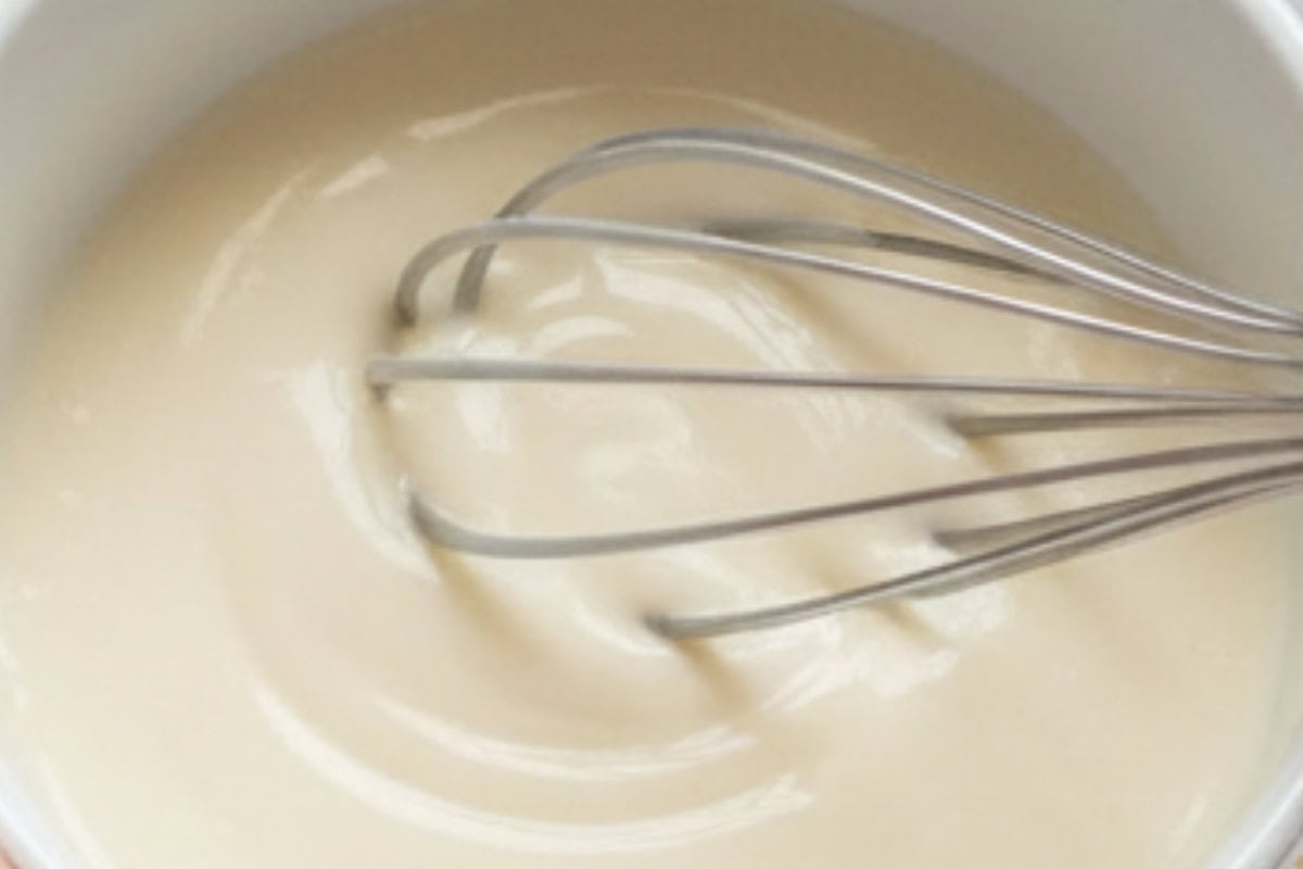Whisk together evaporated milk and cornstarch until mixture is smooth.