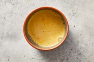 Egg wash mixture in bowl