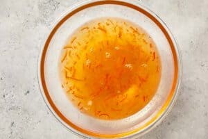 Top view of Glaze for the hot cross buns