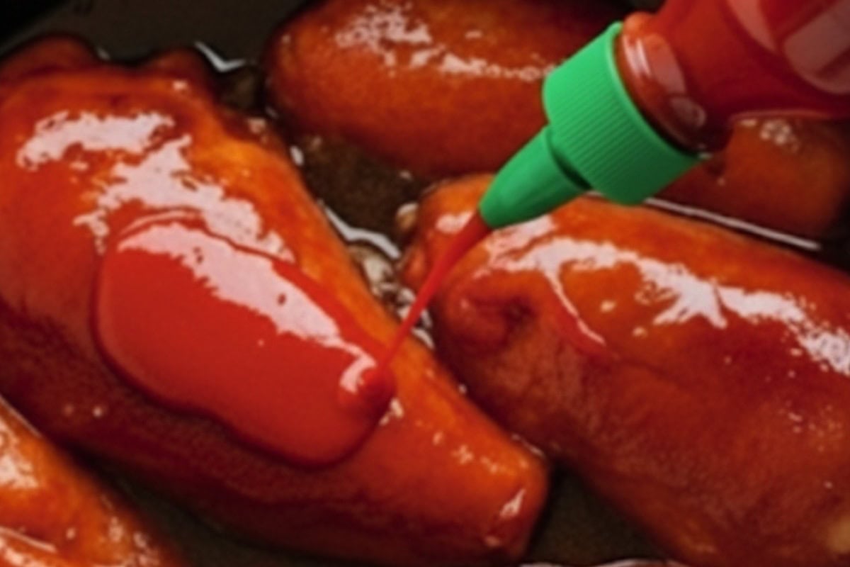 Season with salt and pepper, and add a little sriracha if you want gentle heat.