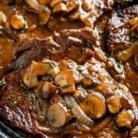 Steaks With Mushroom Gravy - Cafe Delites