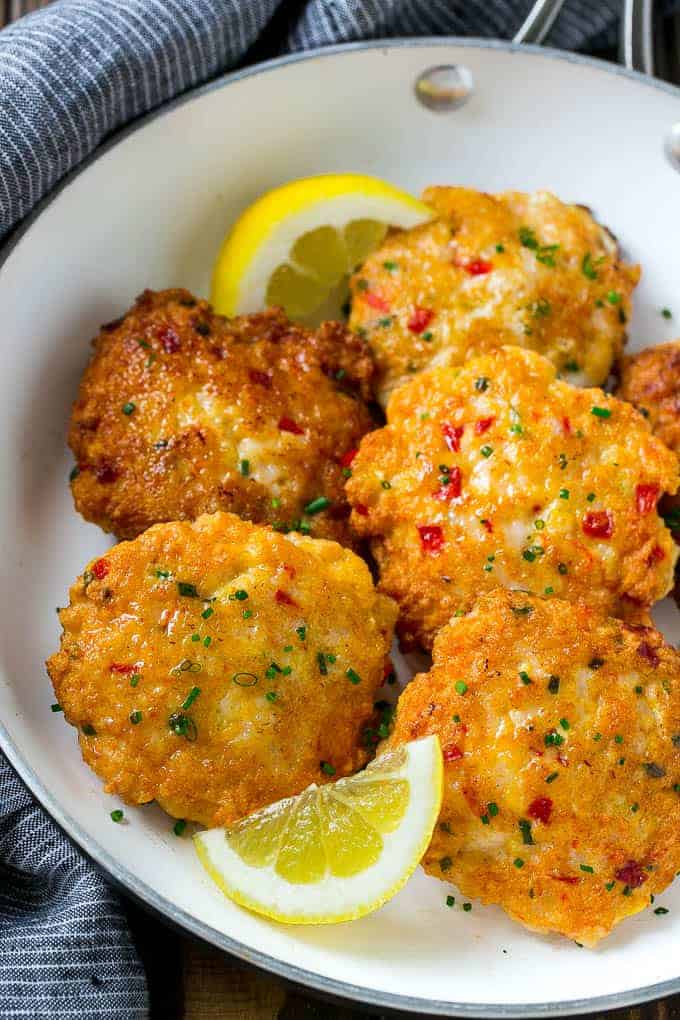 These easy shrimp cakes are loaded with veggies and herbs and pan seared to golden brown perfection. A simple and easy meal option that the whole family is sure to love!
