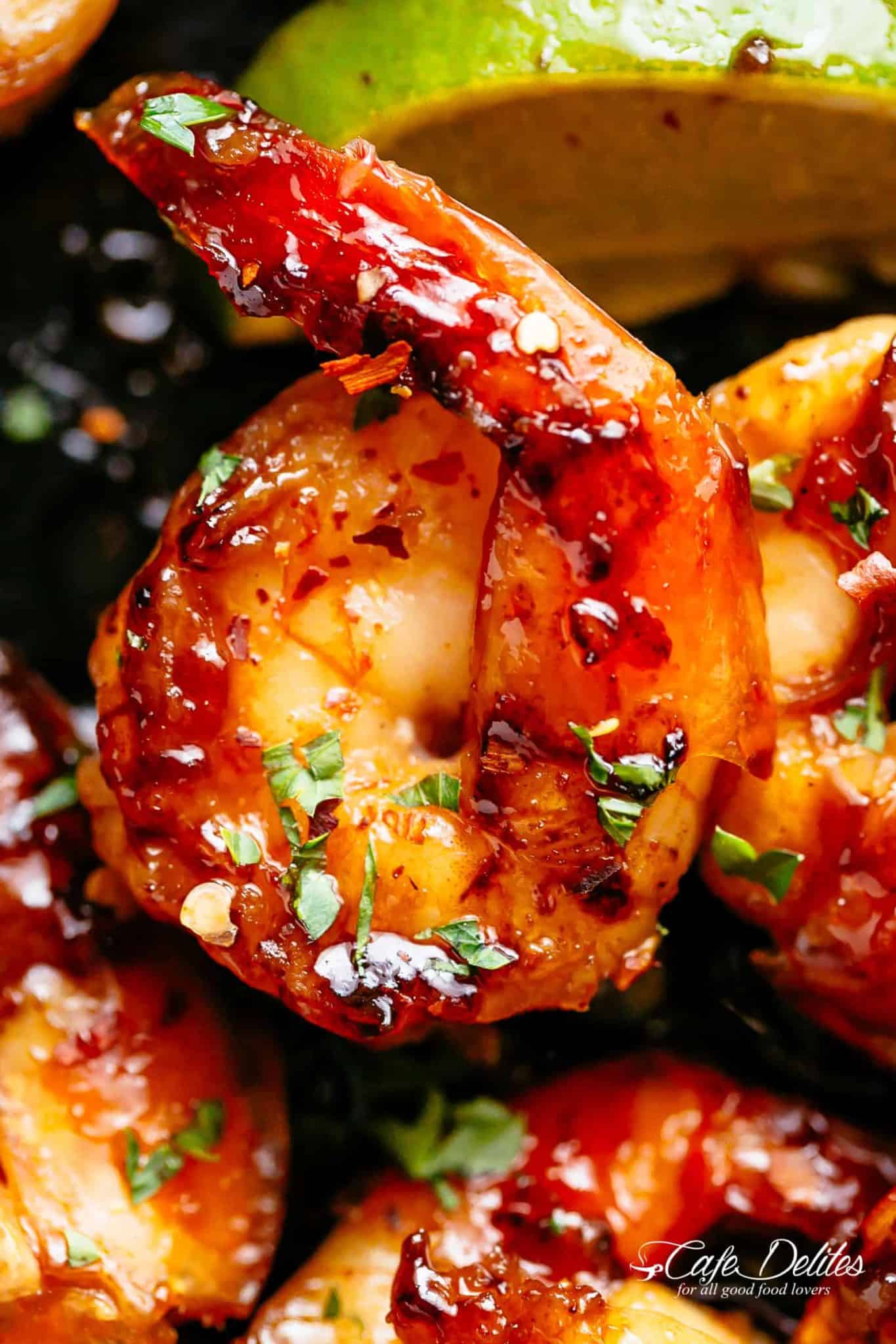 Browned Butter Honey Lime Shrimp Cafe Delites