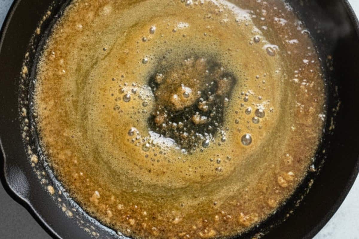  Heat the butter in a non stick pan. - 3