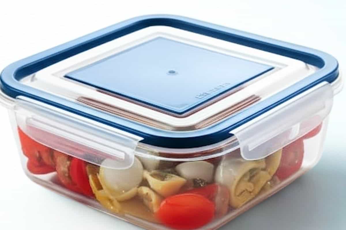 Transfer the pasta salad to a storage container
