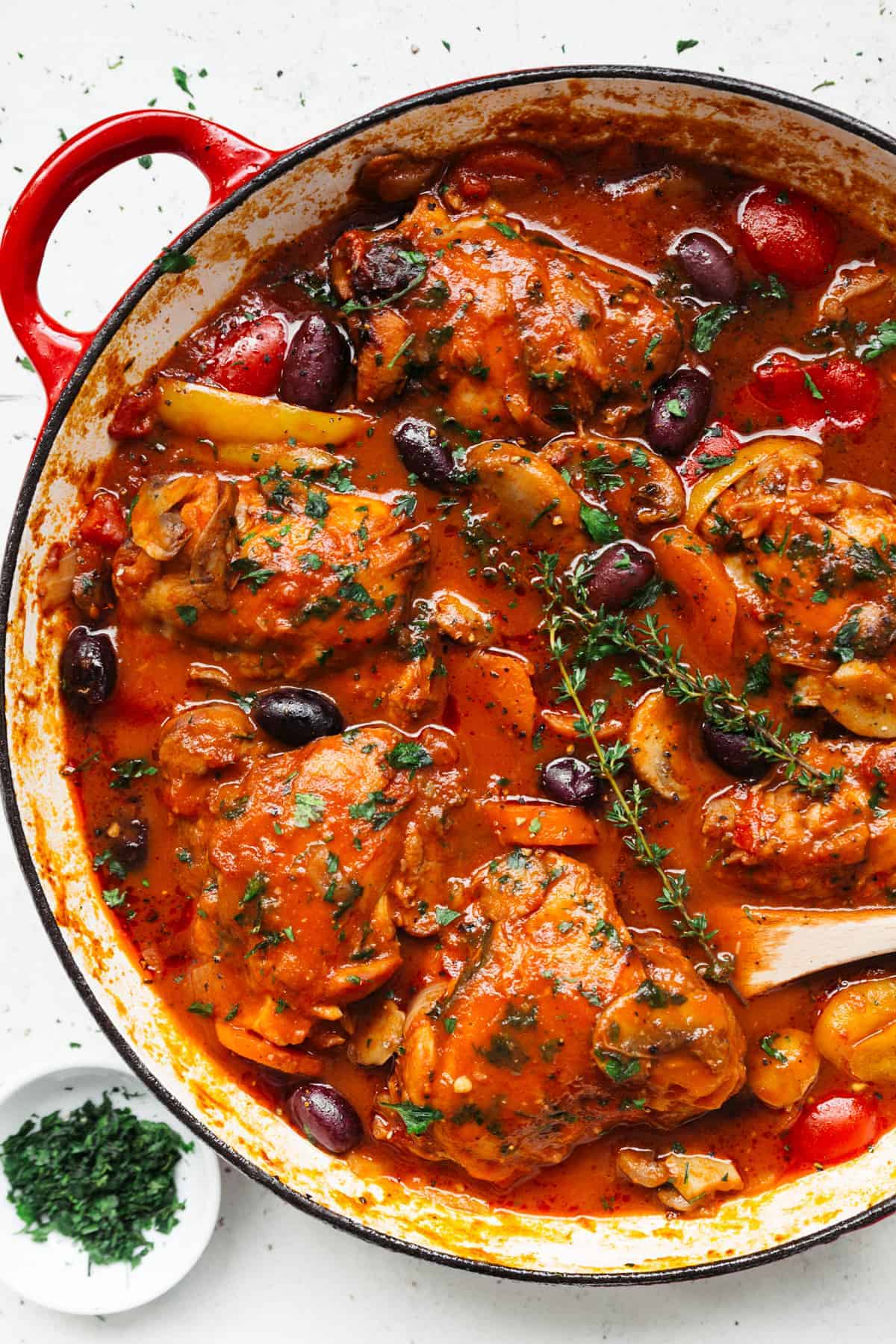 Slow Cooker Chicken Cacciatore - Cafe Delites