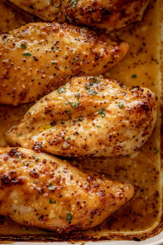 Baked Chicken Breasts with Honey Mustard Sauce - Cafe Delites
