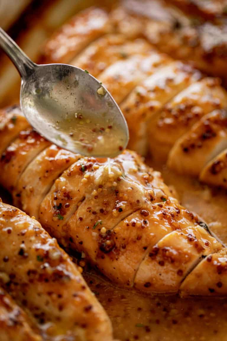 Baked Chicken Breasts with Honey Mustard Sauce - Cafe Delites