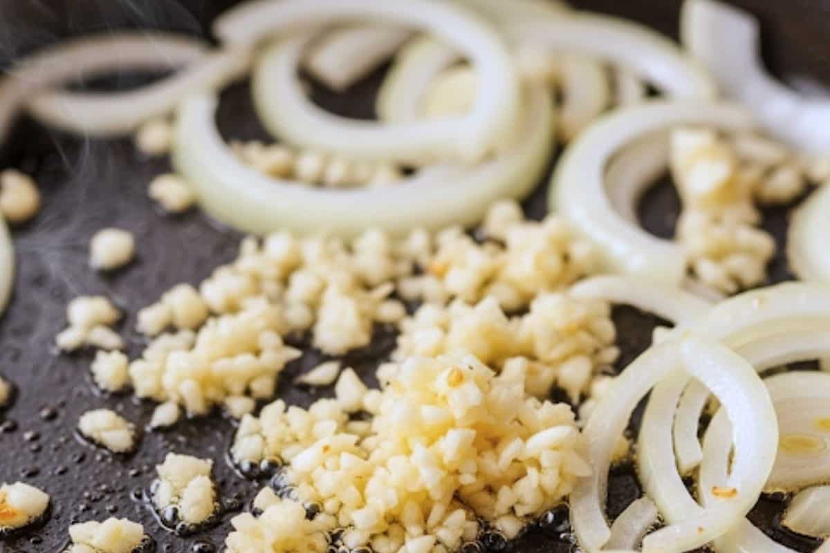 saute the onions and garlic until fragrant. - 6