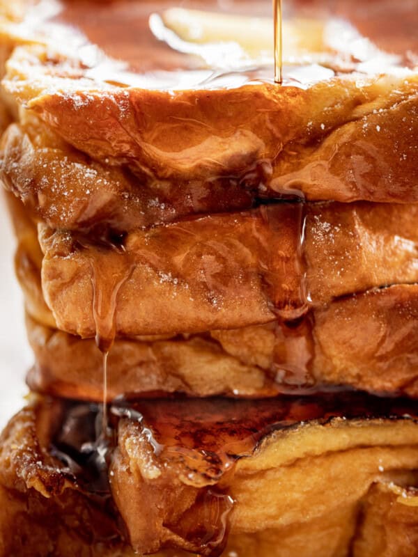 The Best French Toast is super easy to make with the perfect balance of flavors soaked into brioche slices! With a hint of vanilla and cinnamon, a touch of sweetness, and crispy pan fried edges, this is one French Toast recipe the whole family goes crazy for