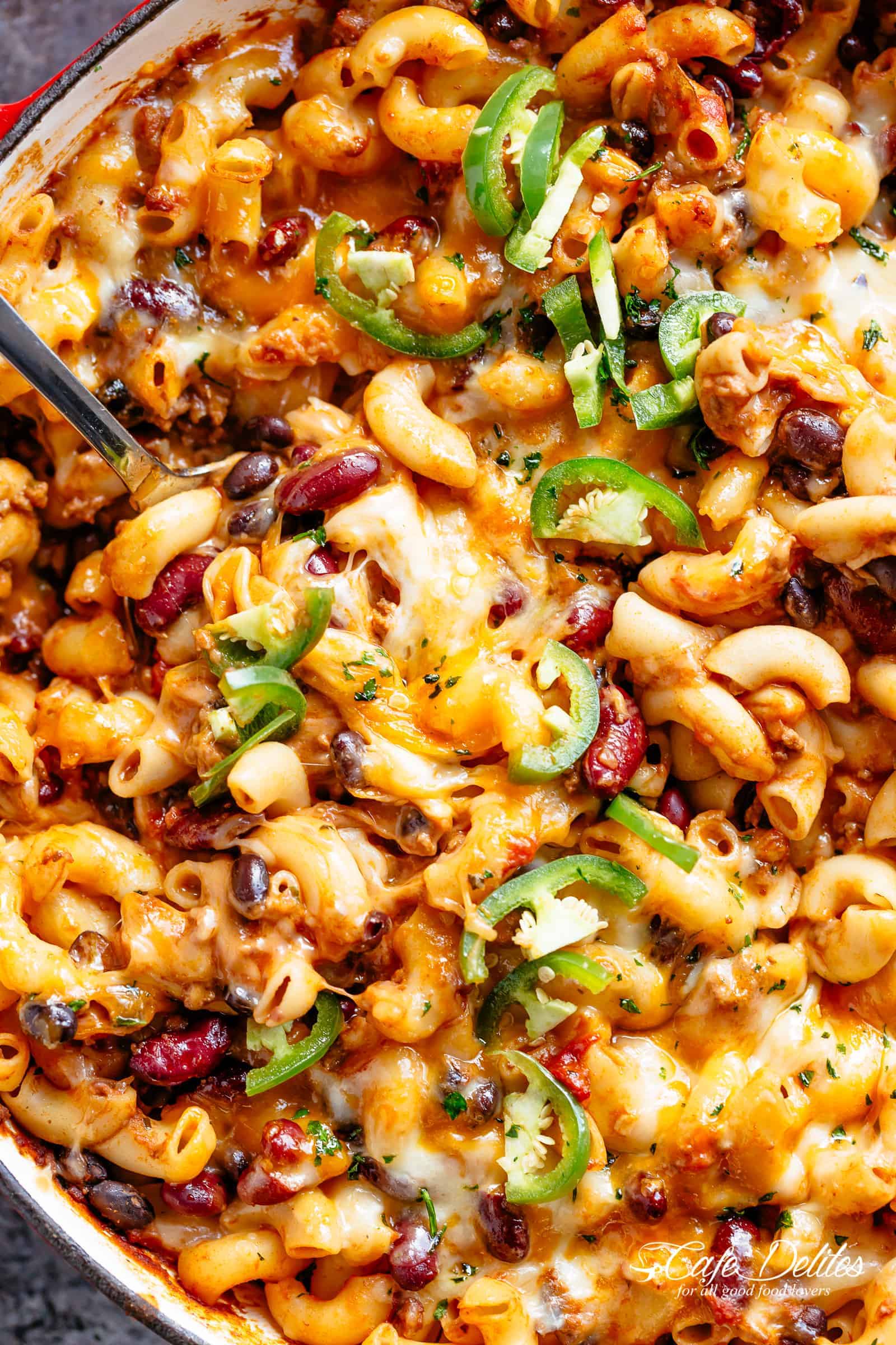 Chili Mac (Ground Beef Recipe) - Cafe Delites