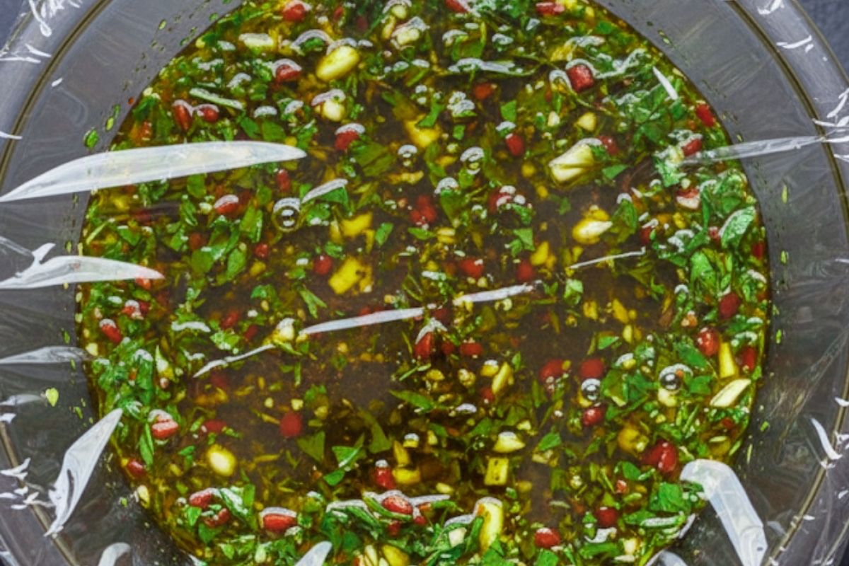 Allow the chimichuri mixture to sit for 5-10 minutes.