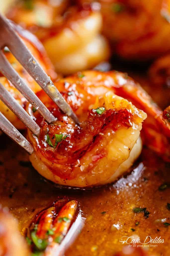 Honey Garlic Butter Shrimp - Cafe Delites