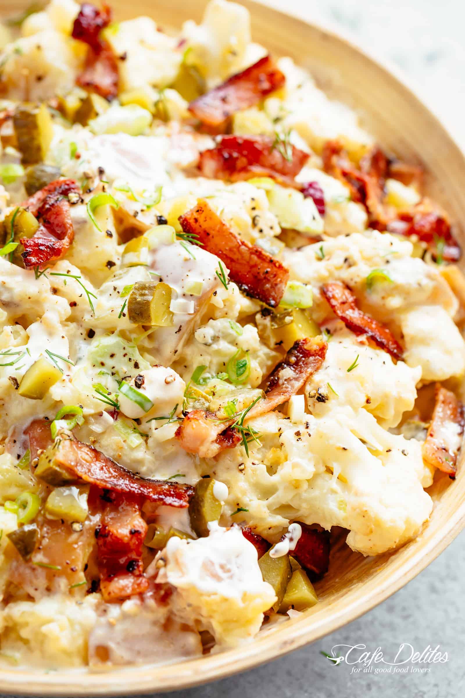 Potato Salad with Bacon! | cafedelites.com