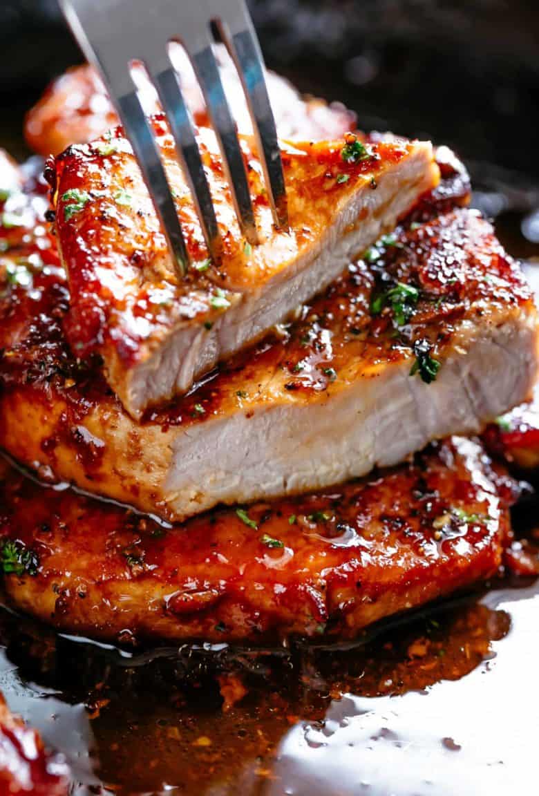 Easy Honey Garlic Pork Chops made simple, with the most amazing and addictive 4-ingredient honey garlic sauce!