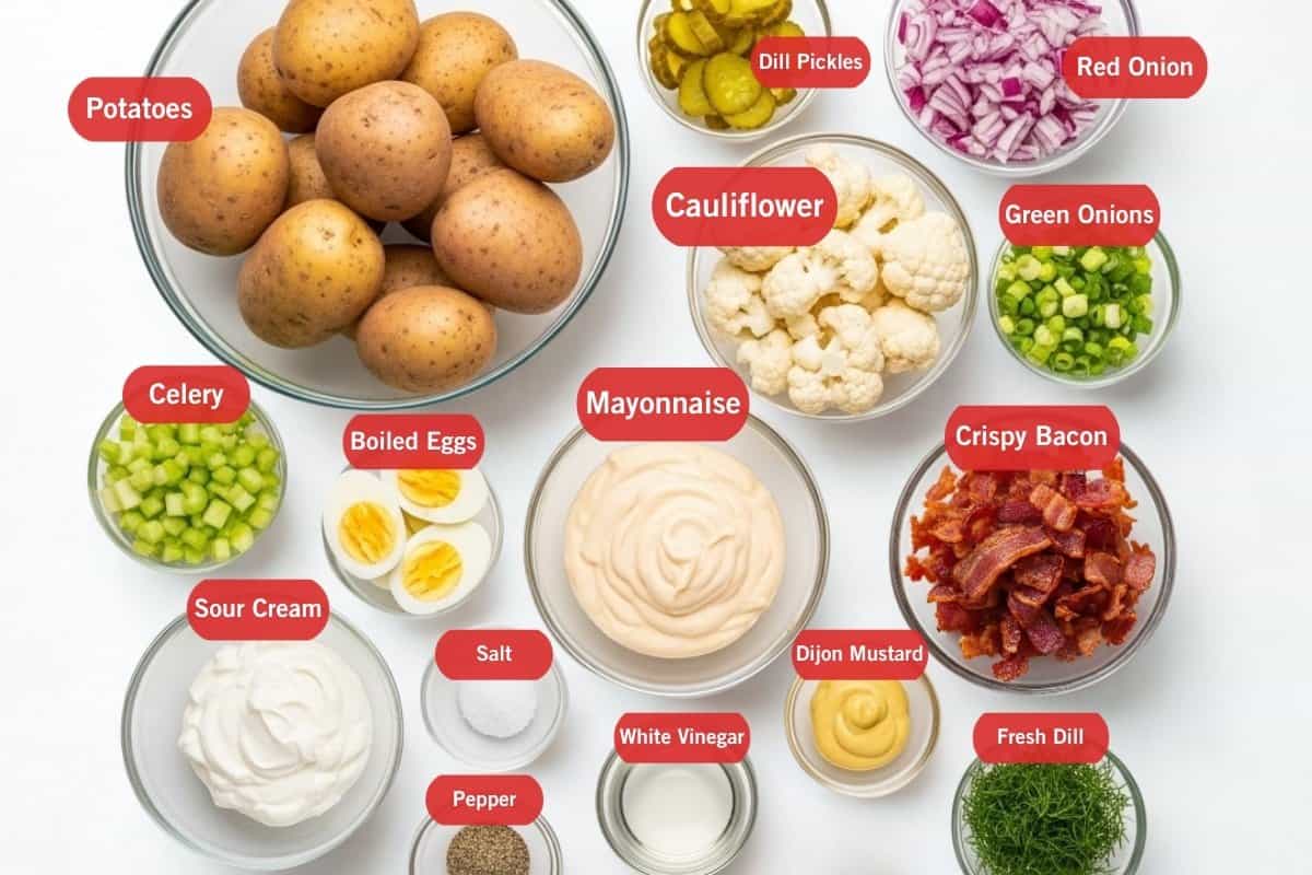 ingredients for potato salad