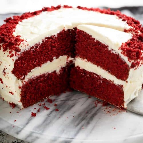 The most incredible Red Velvet Cake with Cream Cheese Frosting Best Red Velvet Cake