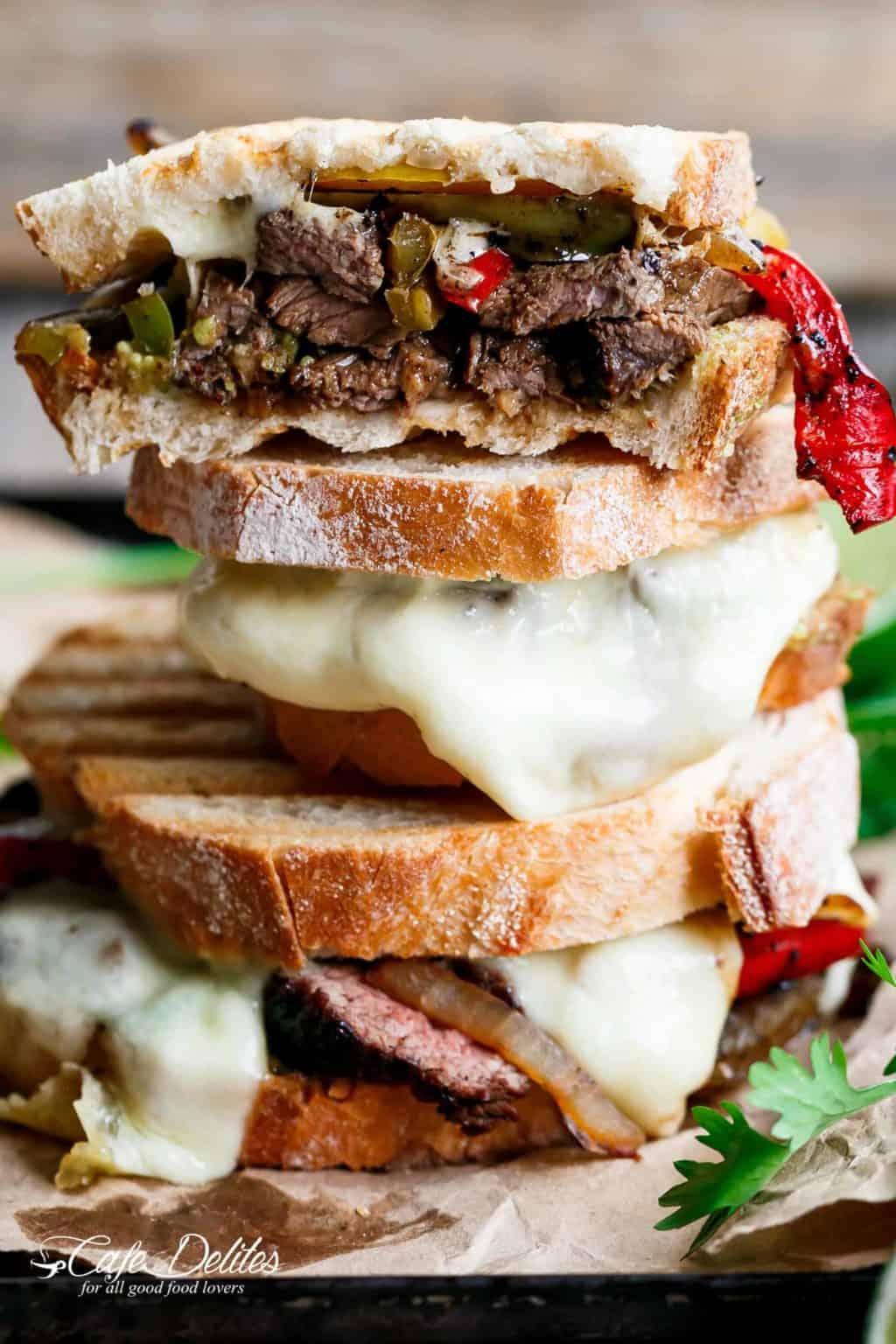 Steak Fajita Grilled Cheese