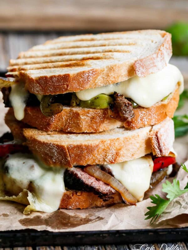 Steak Fajita Grilled Cheese sandwich